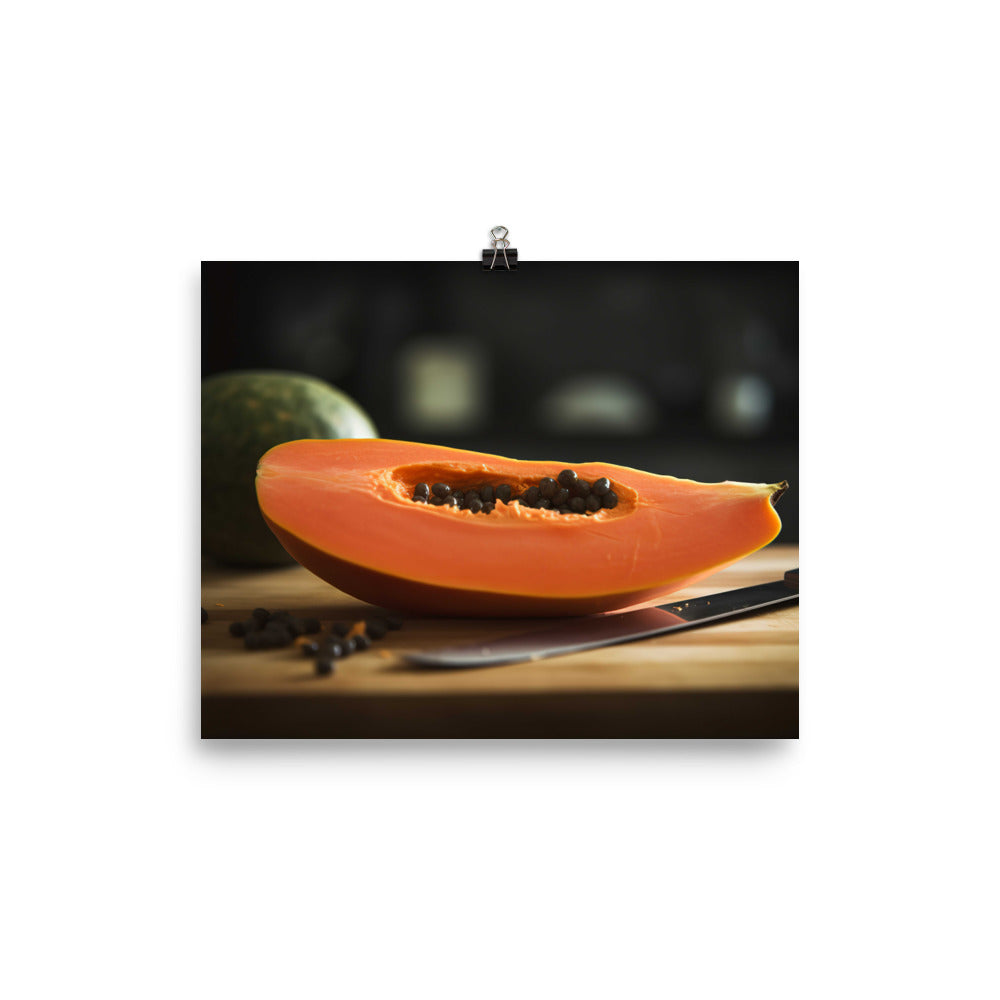 Exotic Papaya Delight photo paper poster - Posterfy.AI