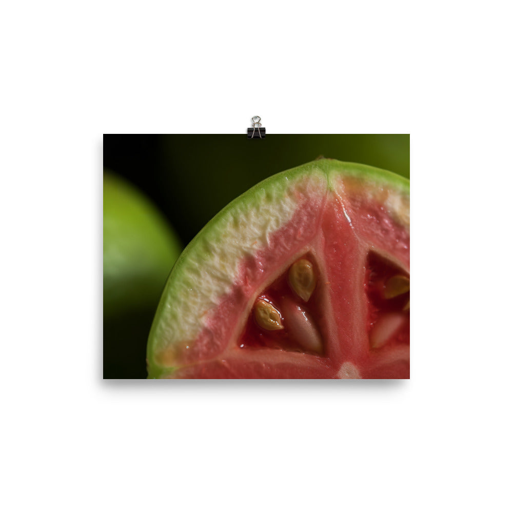 Juicy Guava Close-Up photo paper poster - Posterfy.AI