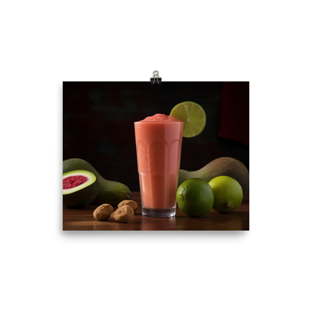 Guava Smoothie Bliss photo paper poster - Posterfy.AI