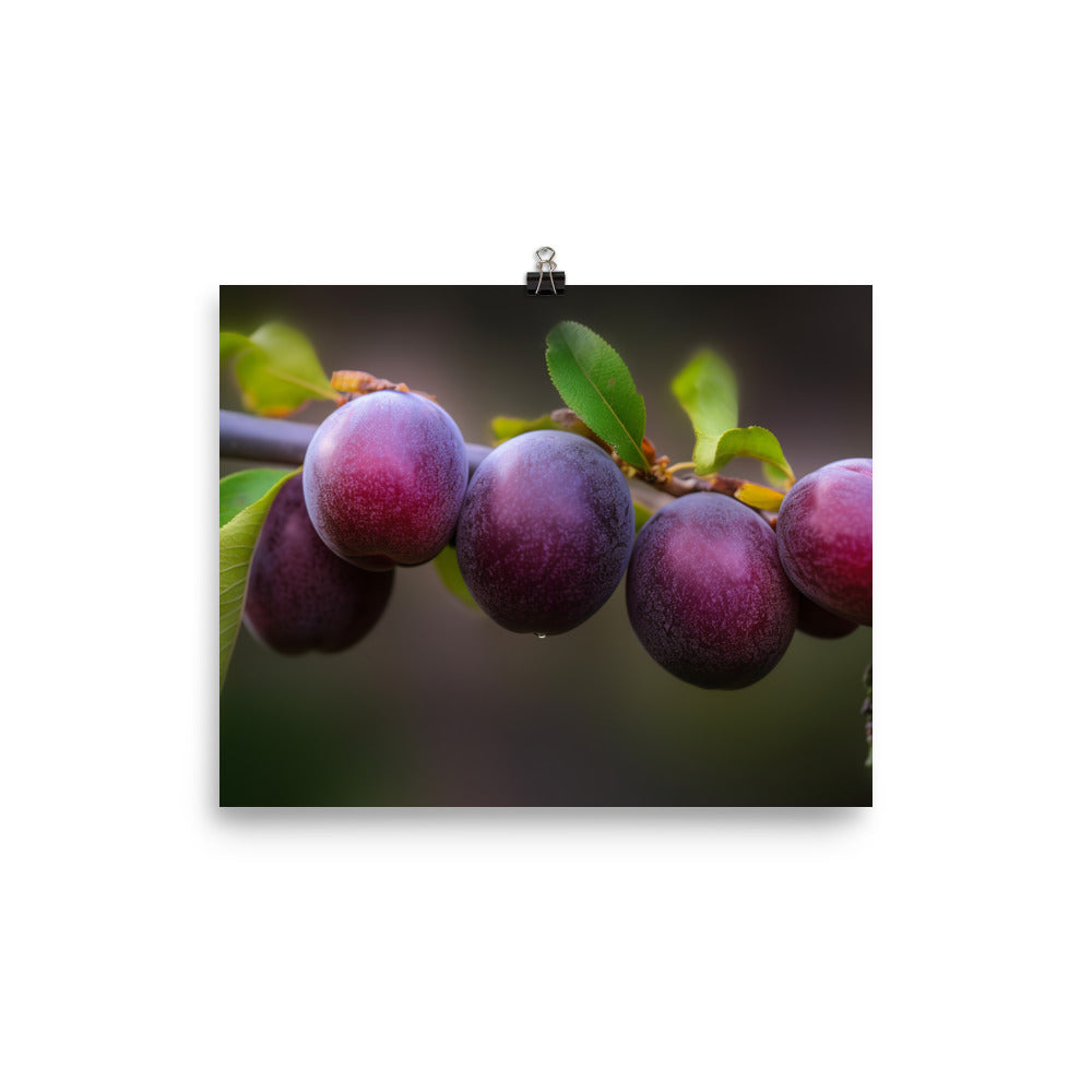 Plums on a Tree photo paper poster - Posterfy.AI