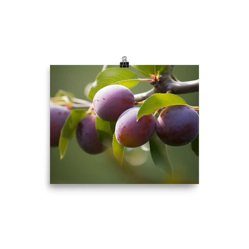 Plums on a Tree photo paper poster - Posterfy.AI