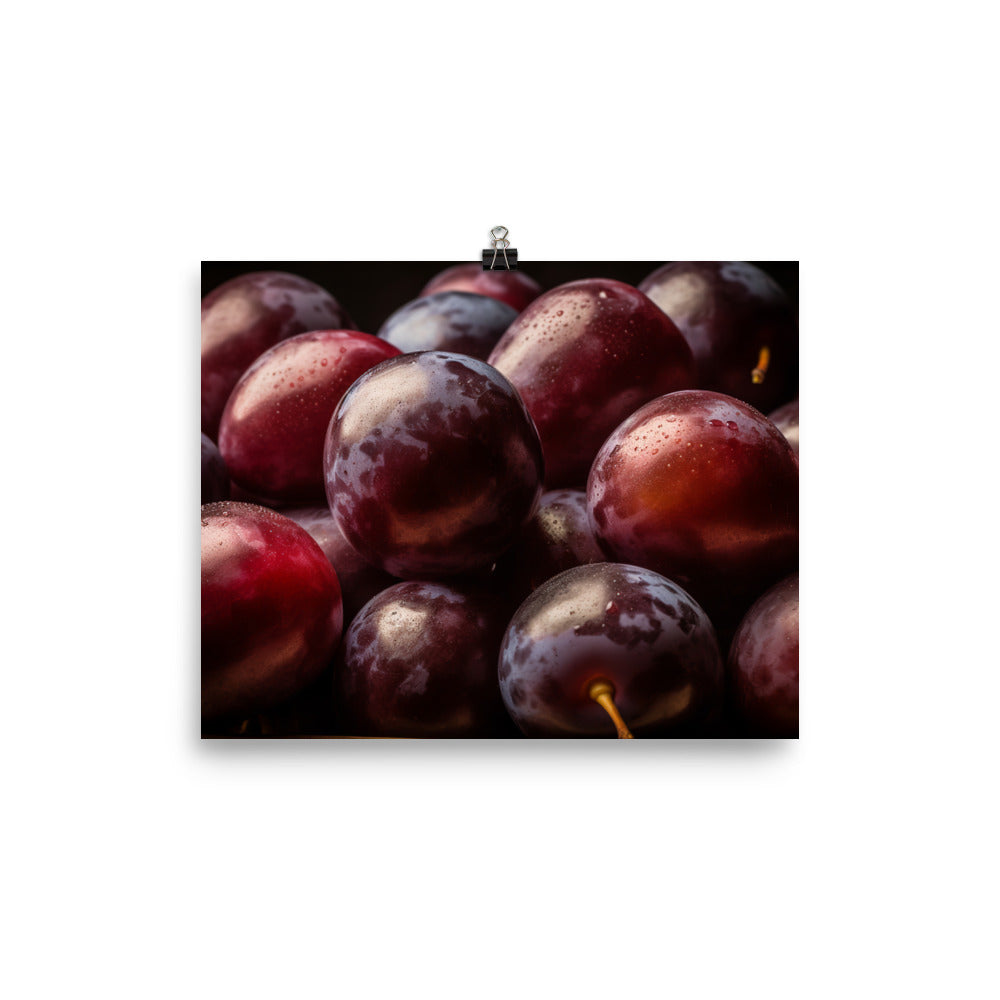 Juicy and Fresh Plums photo paper poster - Posterfy.AI