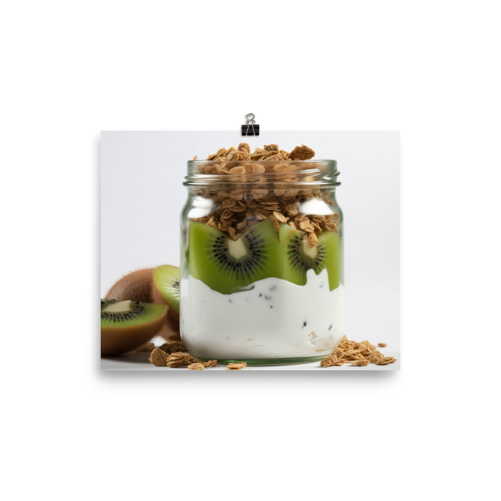 Kiwi Yogurt Parfait photo paper poster - Posterfy.AI