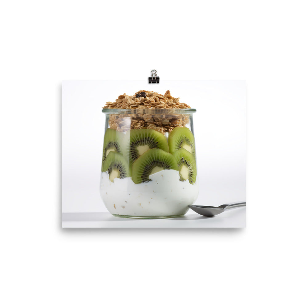 Kiwi Yogurt Parfait photo paper poster - Posterfy.AI