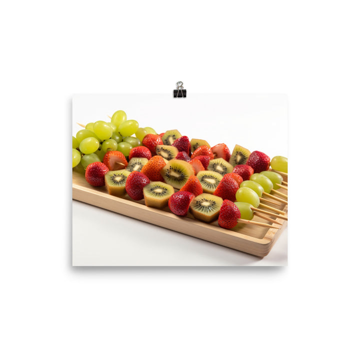 Kiwi Fruit Skewers photo paper poster - Posterfy.AI