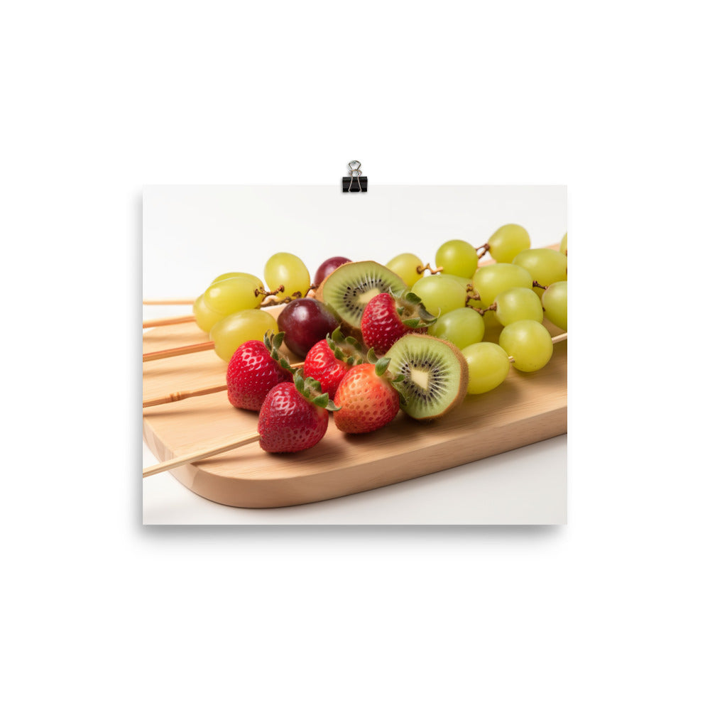 Kiwi Fruit Skewers photo paper poster - Posterfy.AI