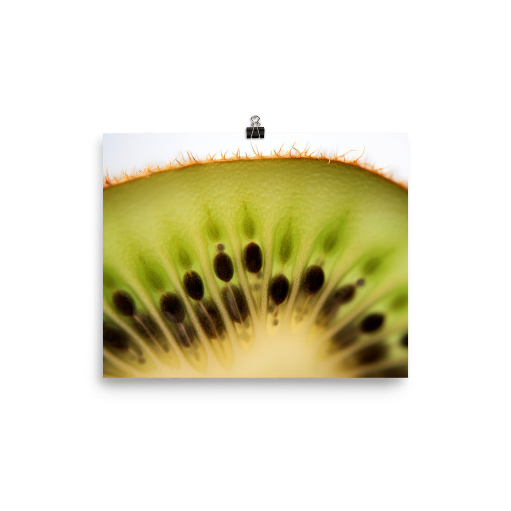 Juicy Green Kiwi Slice photo paper poster - Posterfy.AI