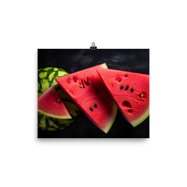 Sliced Watermelon Delight photo paper poster - Posterfy.AI