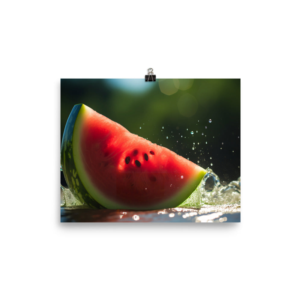 Juicy Watermelon Delight photo paper poster - Posterfy.AI