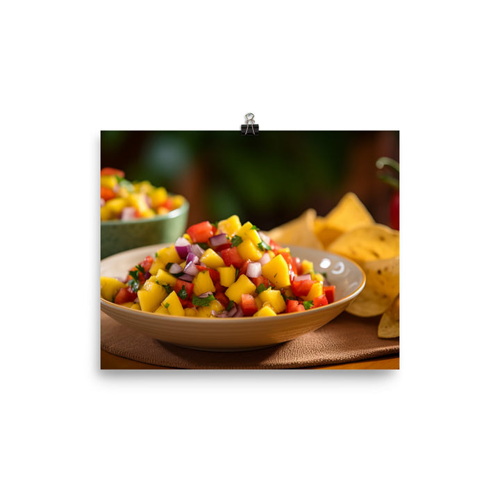 Mango Salsa Party Platter photo paper poster - Posterfy.AI