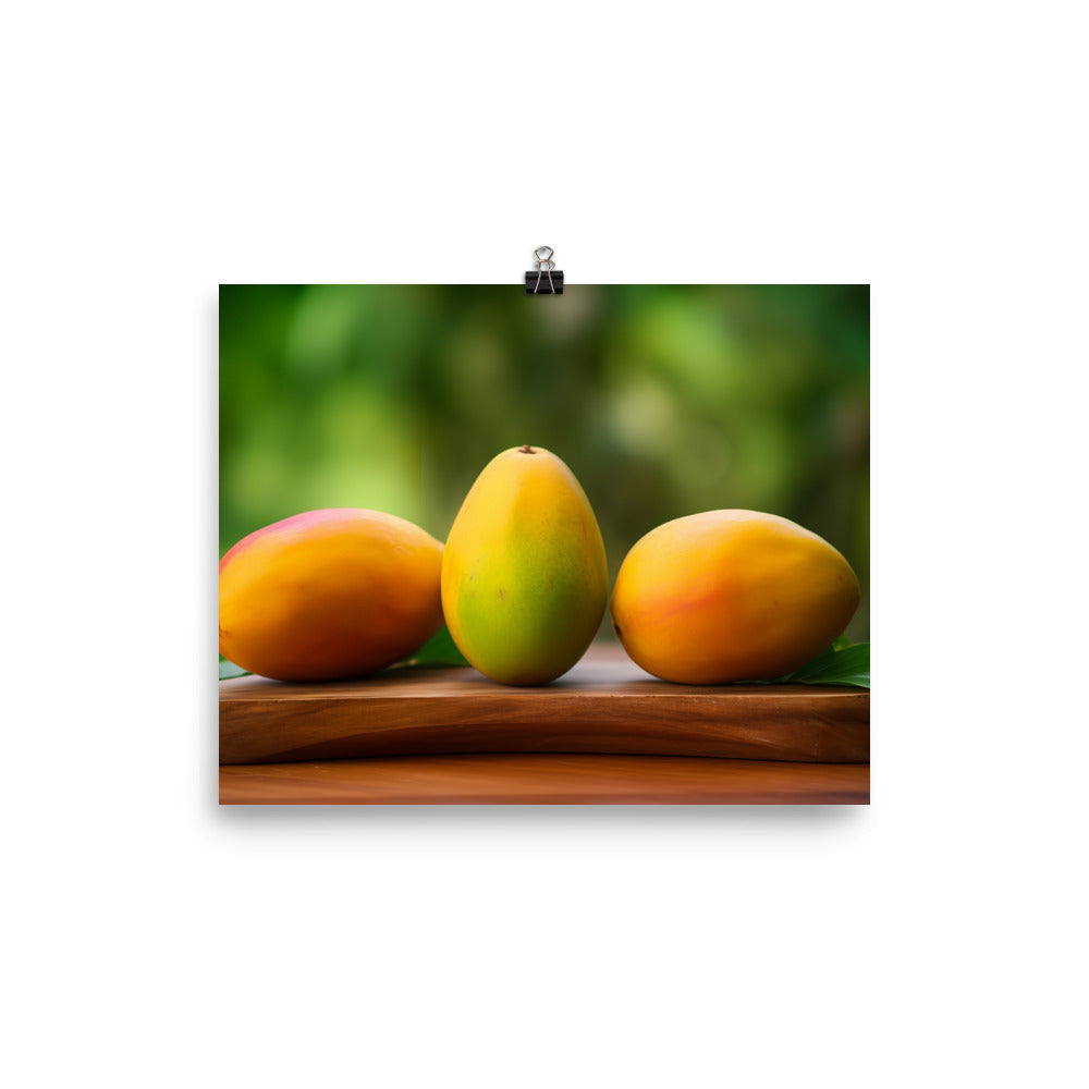 Juicy Mangoes on a Summer Day photo paper poster - Posterfy.AI