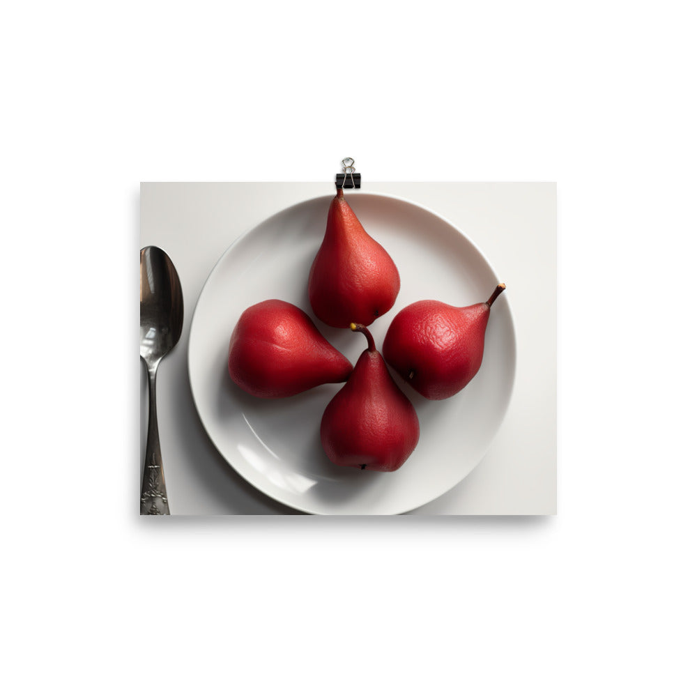 Red Anjou Pears photo paper poster - Posterfy.AI