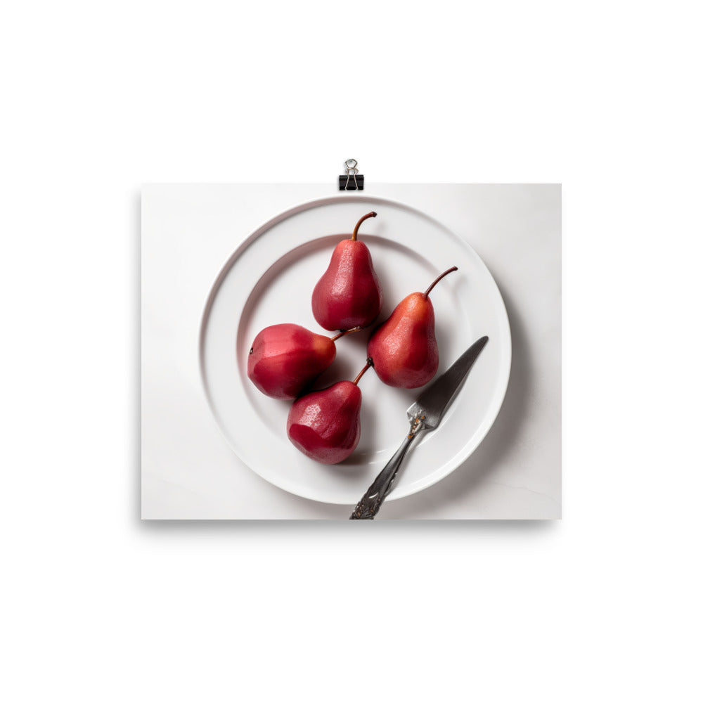 Red Anjou Pears photo paper poster - Posterfy.AI