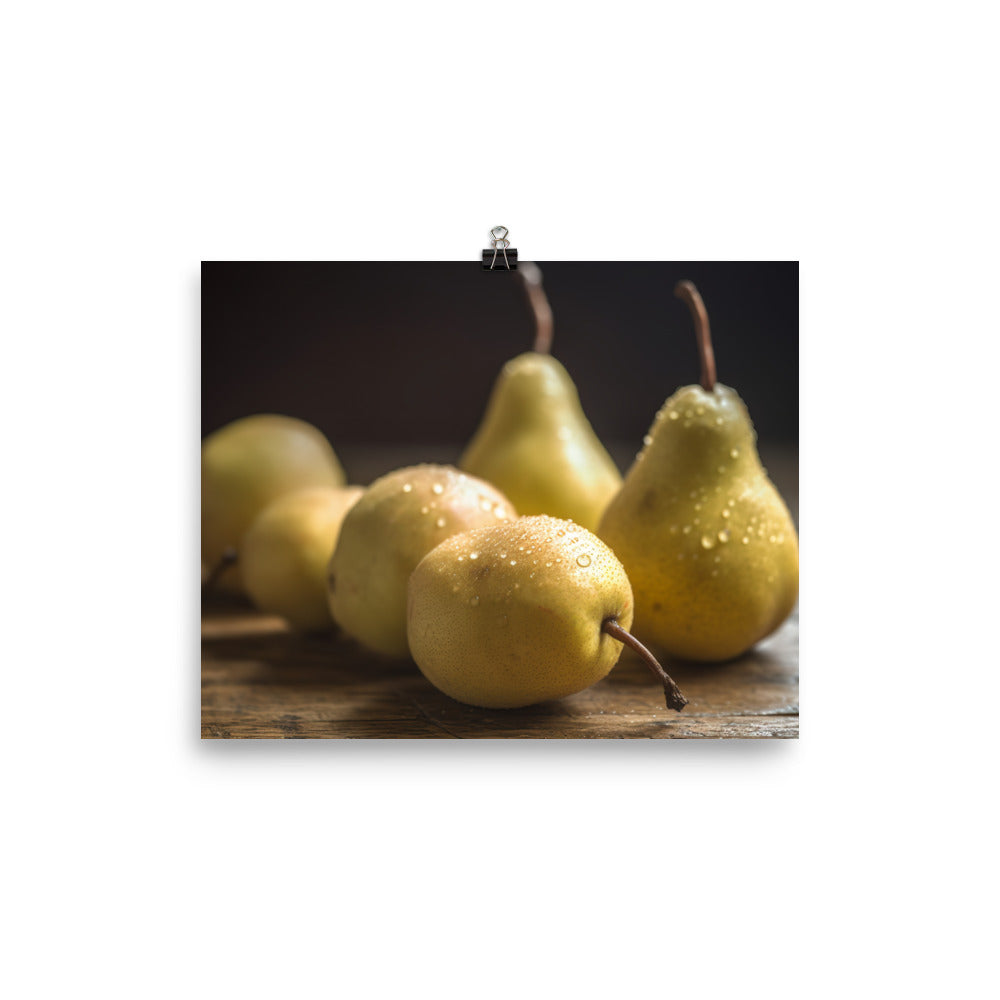 Golden Delicious Pears photo paper poster - Posterfy.AI