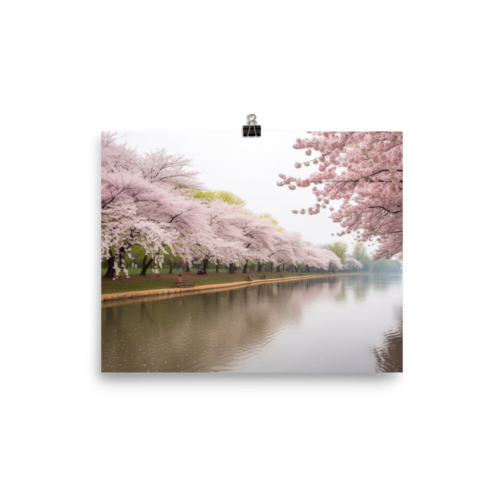 Cherry Blossom Dreams photo paper poster - Posterfy.AI