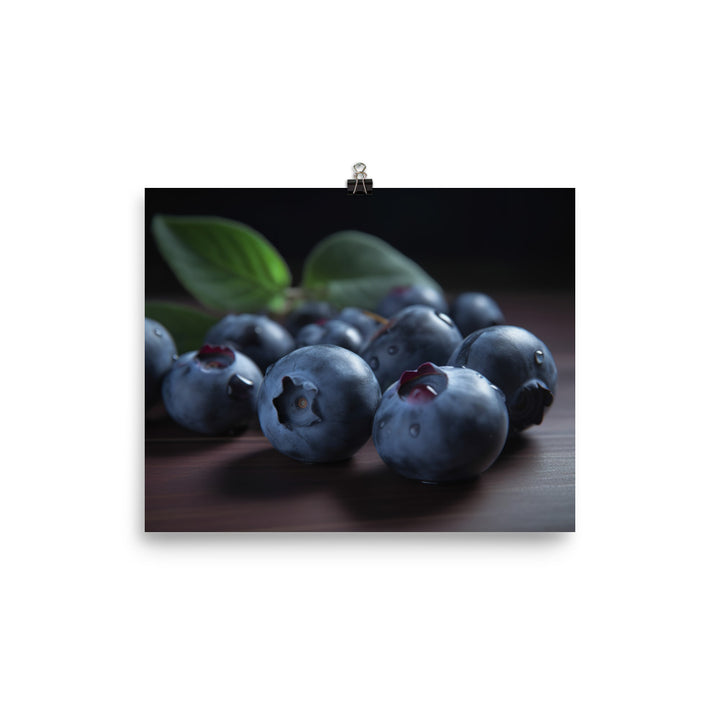 Sweet and Juicy Blueberries photo paper poster - Posterfy.AI