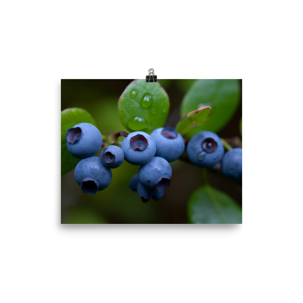 Sweet and Juicy Blueberries photo paper poster - Posterfy.AI