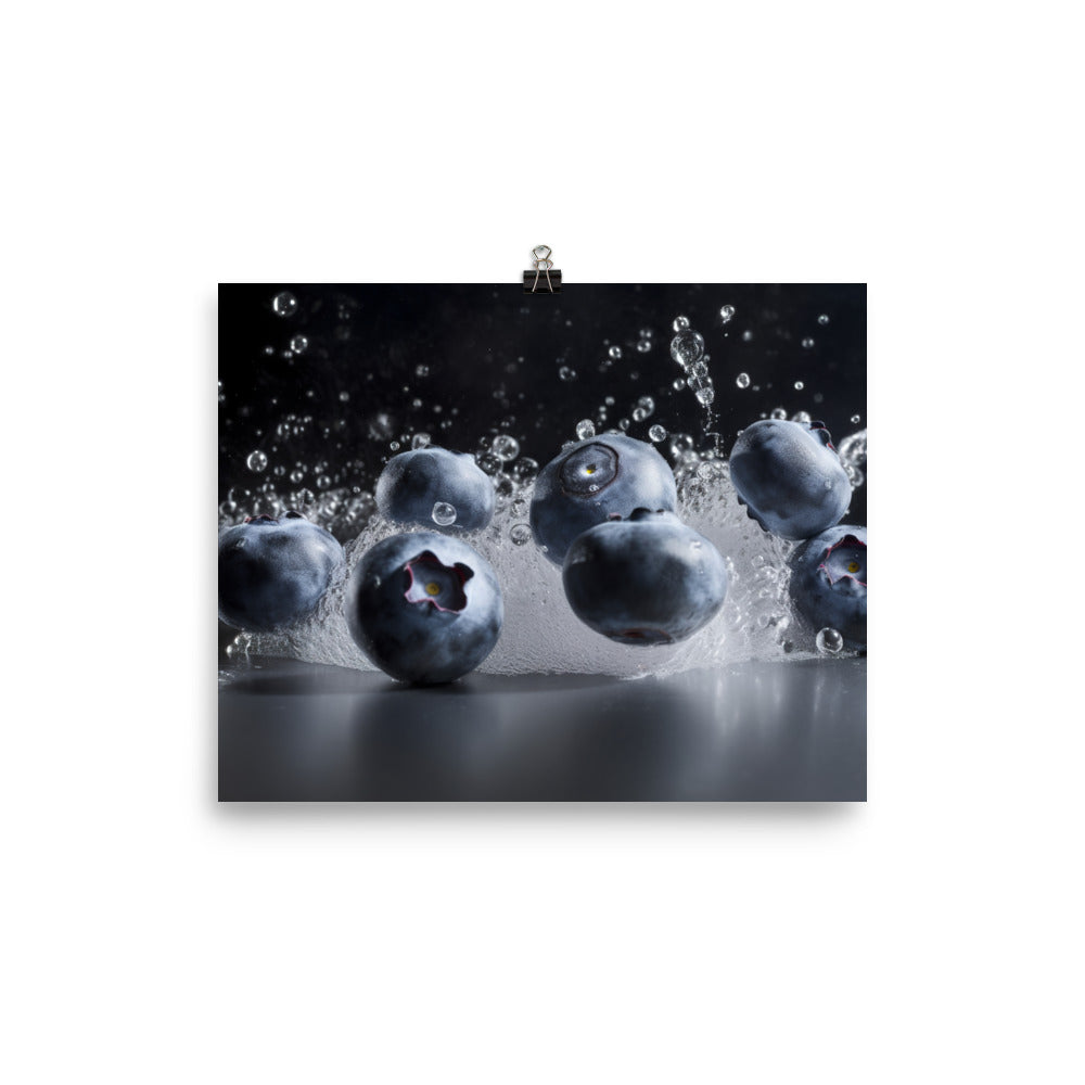 Blueberry Explosion photo paper poster - Posterfy.AI