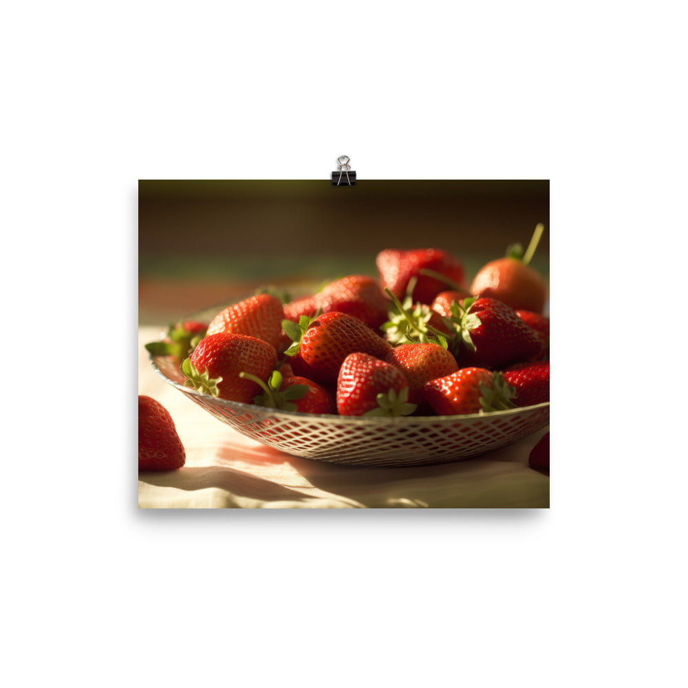 Strawberry photo paper poster - Posterfy.AI