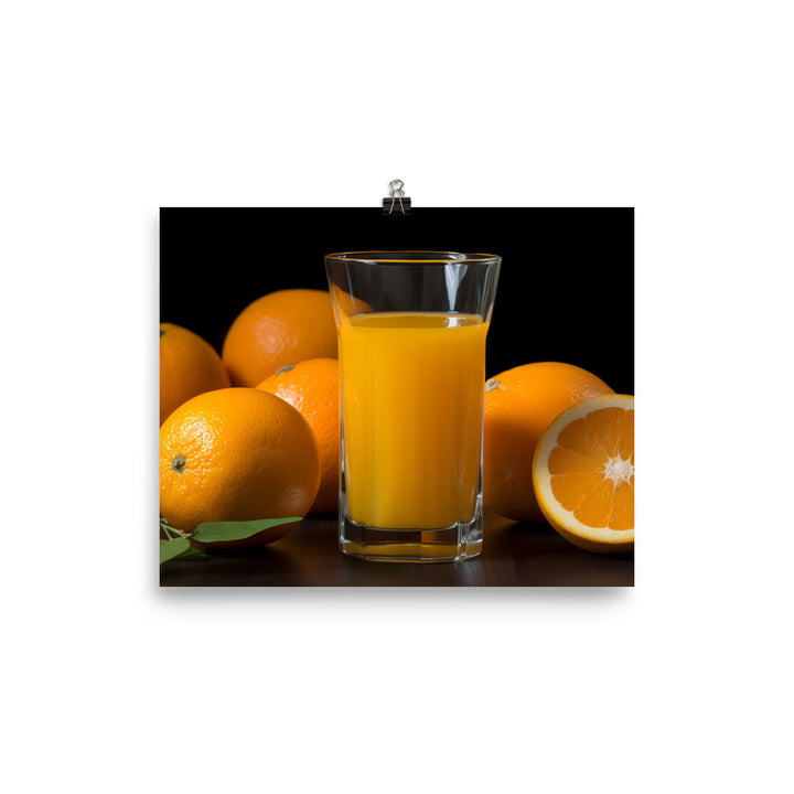 Orange Juice in a Glass photo paper poster - Posterfy.AI