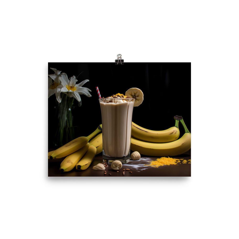 The Perfect Banana Smoothie photo paper poster - Posterfy.AI