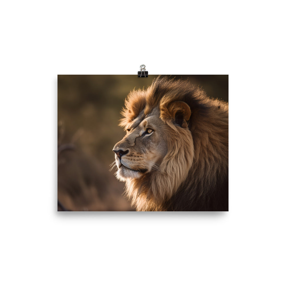 Majestic Lion King photo paper poster - Posterfy.AI