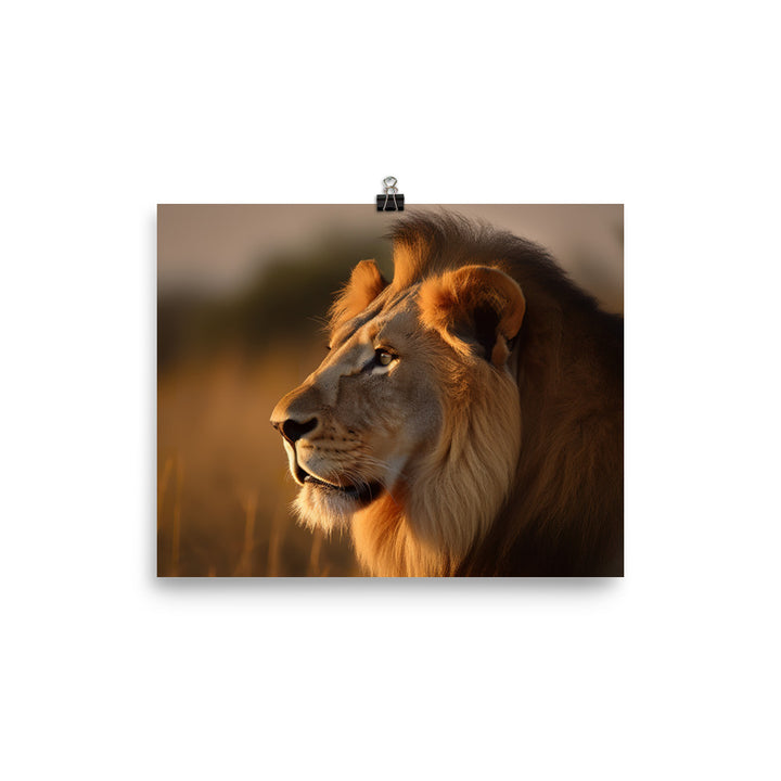 Majestic Lion King photo paper poster - Posterfy.AI