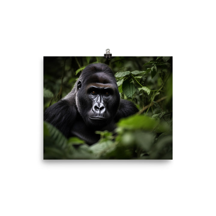 Graceful Gorilla in the Jungle photo paper poster - Posterfy.AI