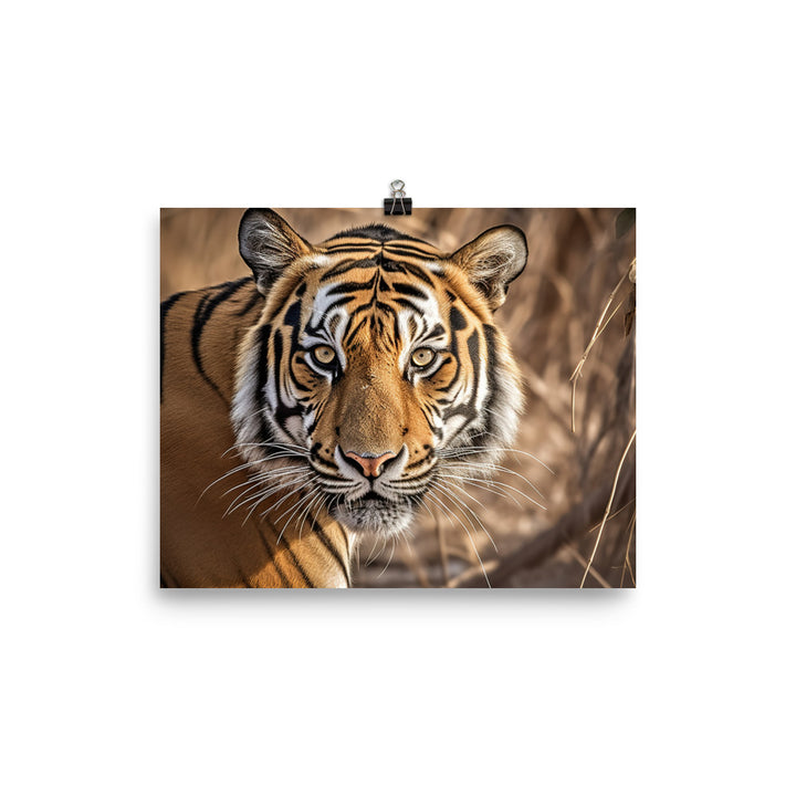 Majestic Bengal Tiger in the Wild photo paper poster - Posterfy.AI