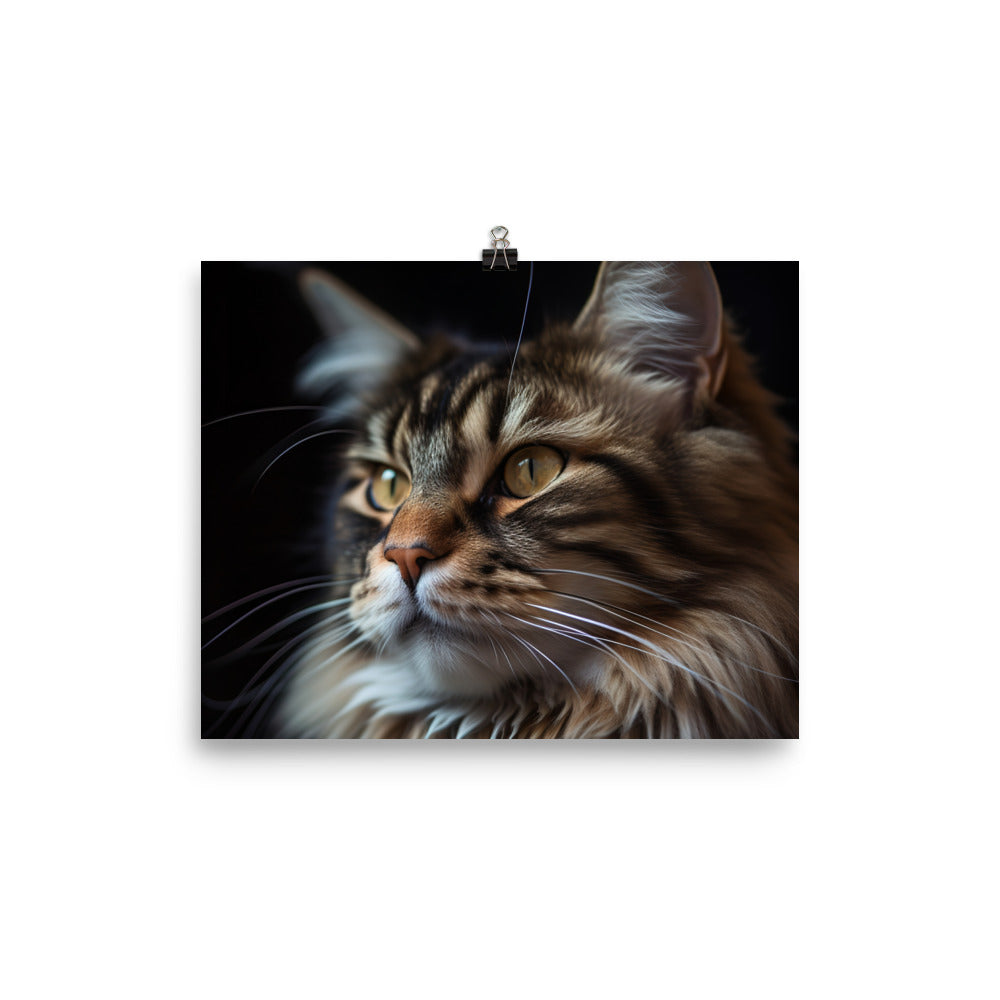 The majestic beauty of a Maine Coon photo paper poster - Posterfy.AI