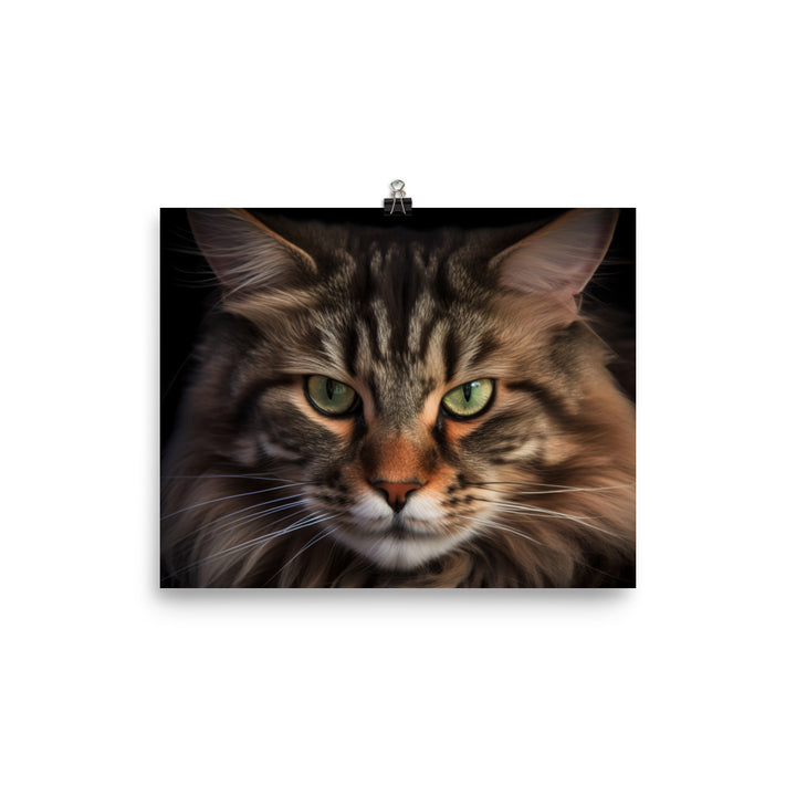 The majestic beauty of a Maine Coon photo paper poster - Posterfy.AI