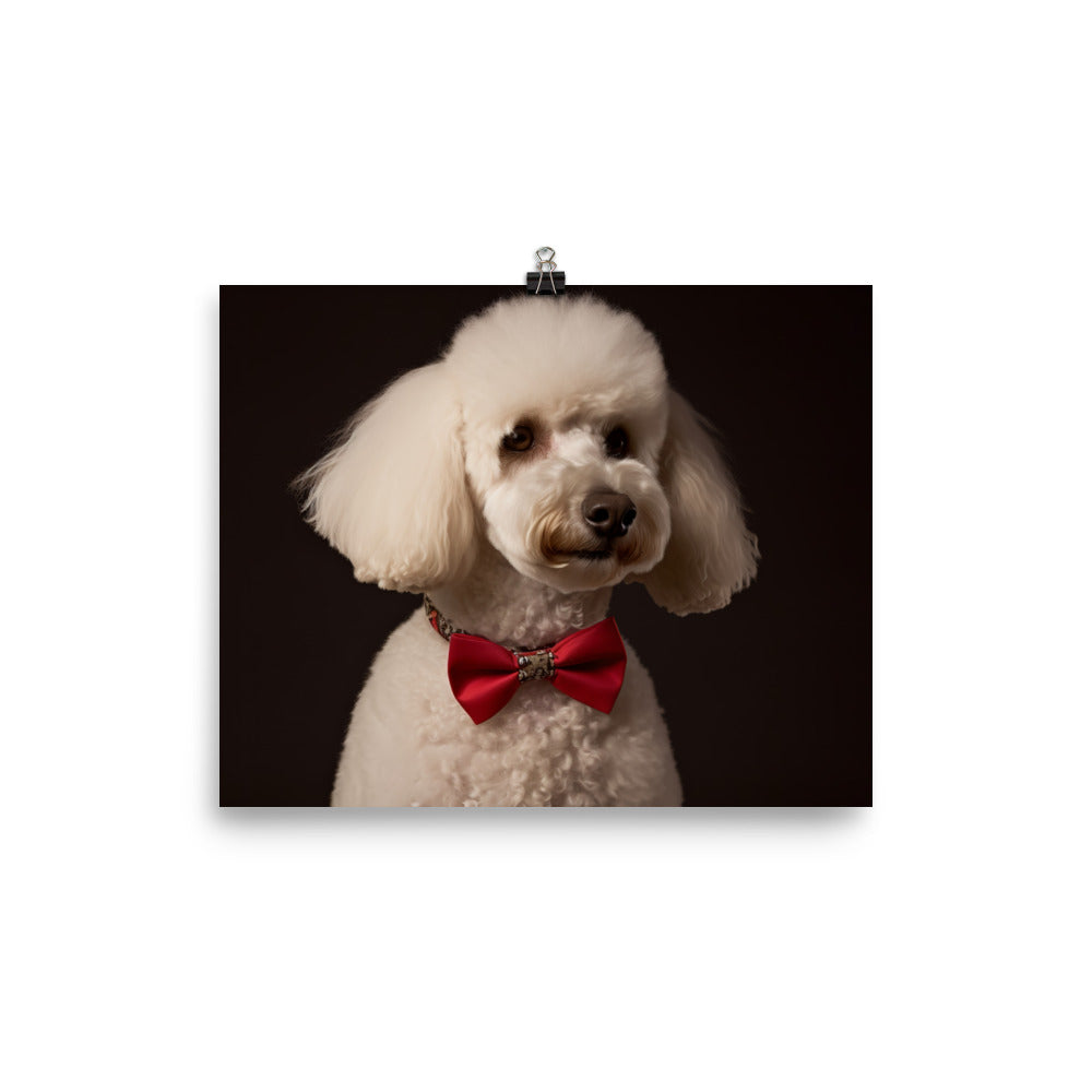 Poodle in a Bowtie photo paper poster - Posterfy.AI