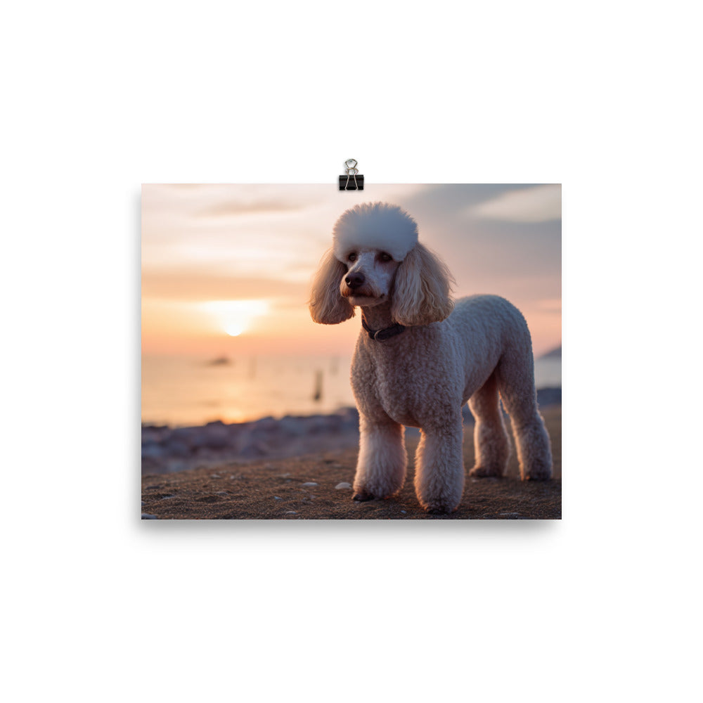 Poodle by the Seaside photo paper poster - Posterfy.AI