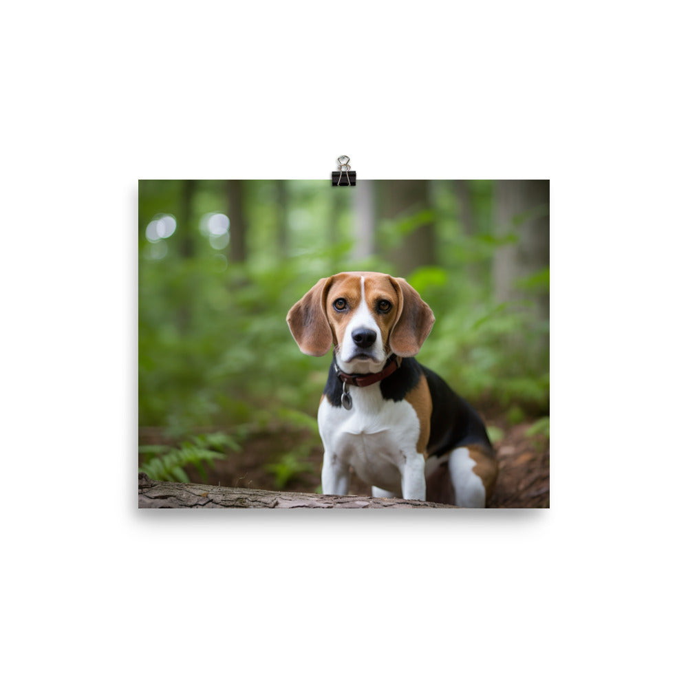 Proud Beagle posing for the camera photo paper poster - Posterfy.AI