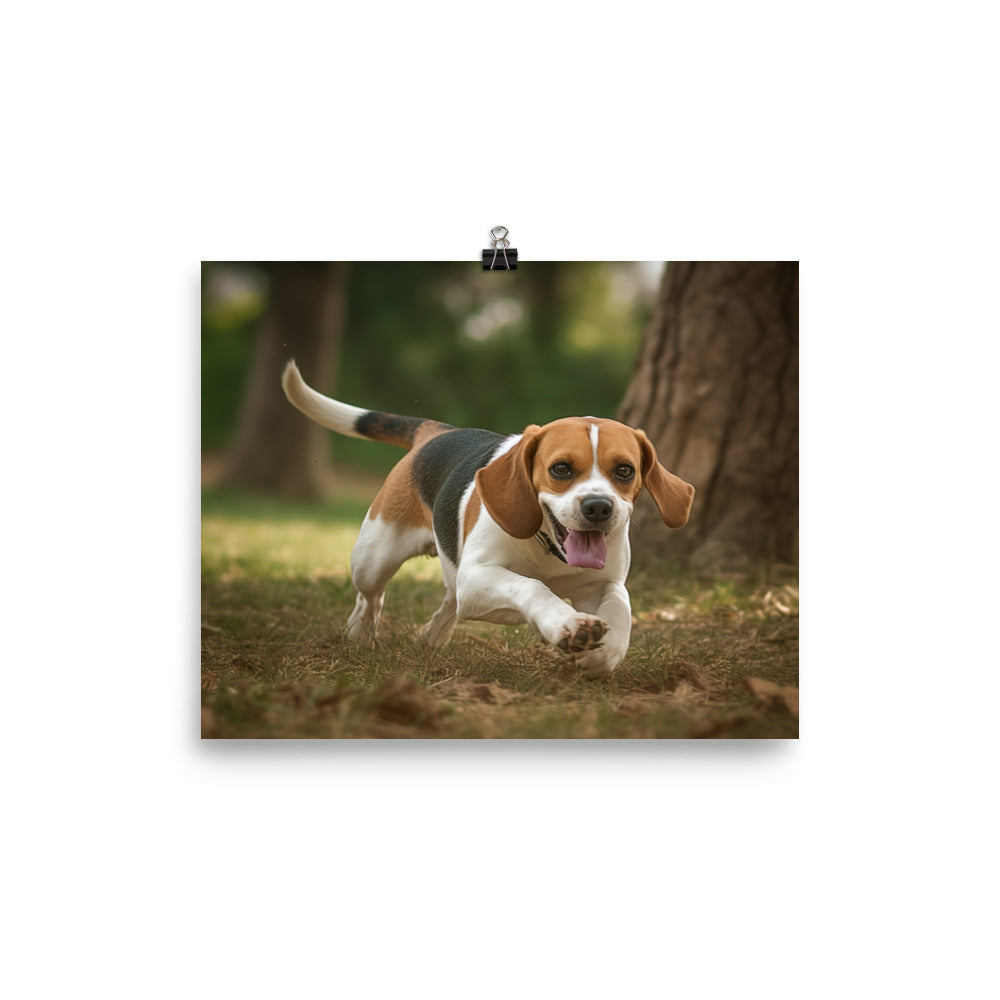 A day in the park with my Beagle photo paper poster - Posterfy.AI