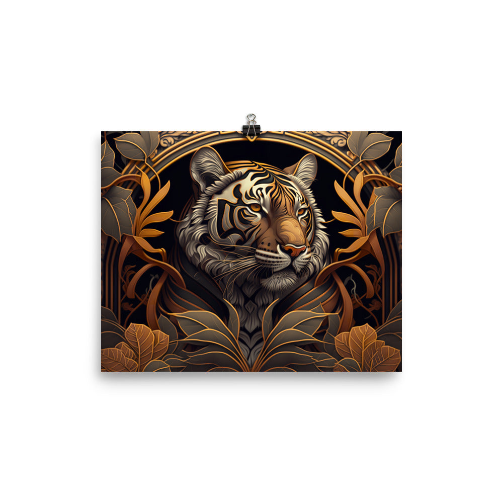 Tiger in Art Deco photo paper poster - Posterfy.AI