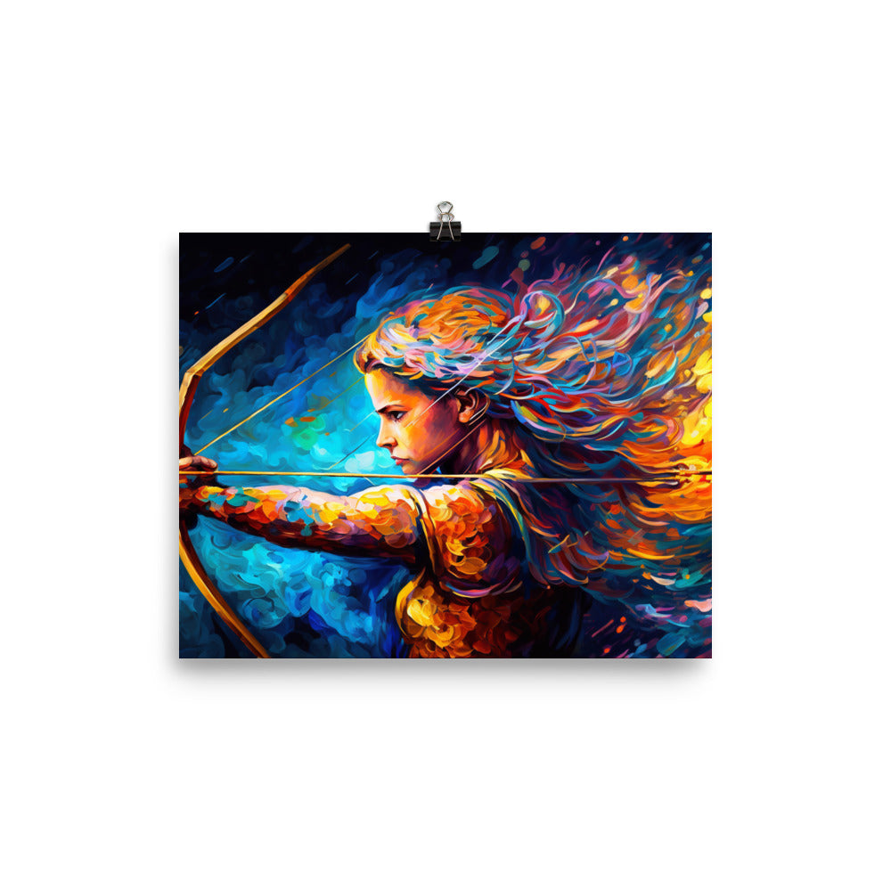 Virgo in surreal artistic colorful style photo paper poster - Posterfy.AI