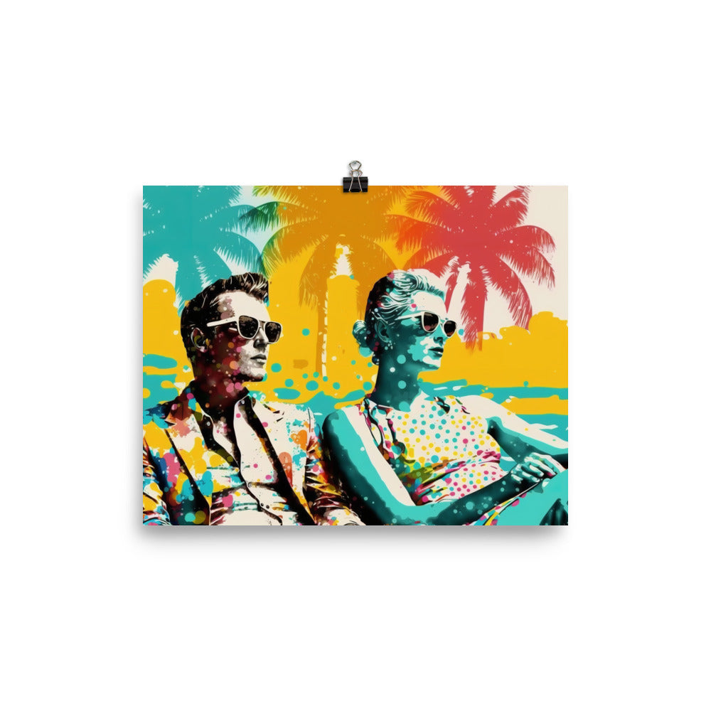 Summer couple photo paper poster - Posterfy.AI