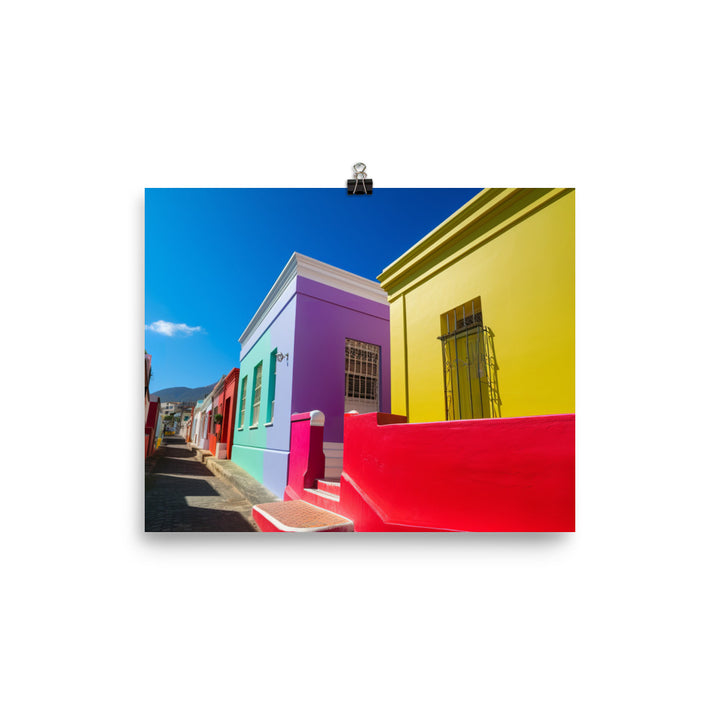 Explore Cape Towns Colorful Bo Kaap Neighborhood photo paper poster - Posterfy.AI