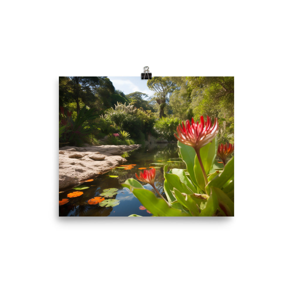 Capture the Serenity of Kirstenbosch Botanical Garden photo paper poster - Posterfy.AI