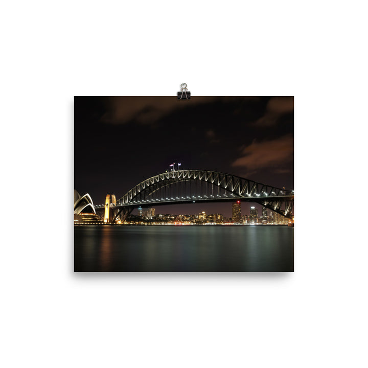 Sydney Harbour at Night photo paper poster - Posterfy.AI