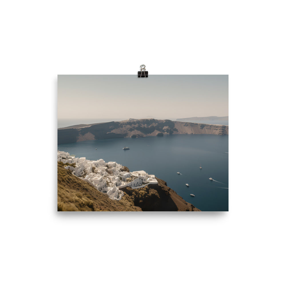 Santorini Serenity photo paper poster - Posterfy.AI