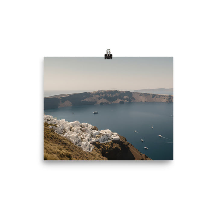 Santorini Serenity photo paper poster - Posterfy.AI