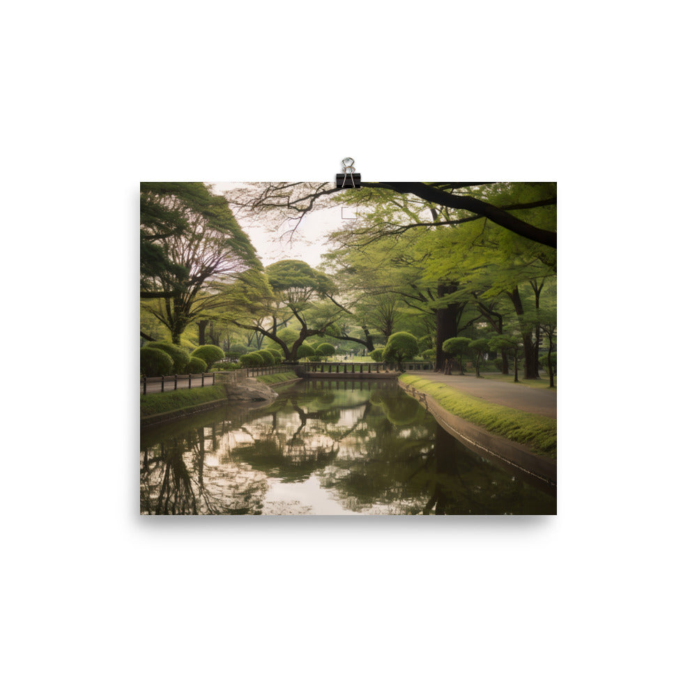 The Tranquil Side of Tokyo photo paper poster - Posterfy.AI