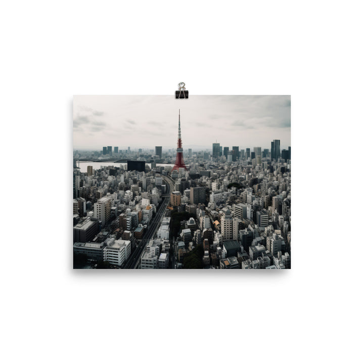 Tokyos Skyline photo paper poster - Posterfy.AI