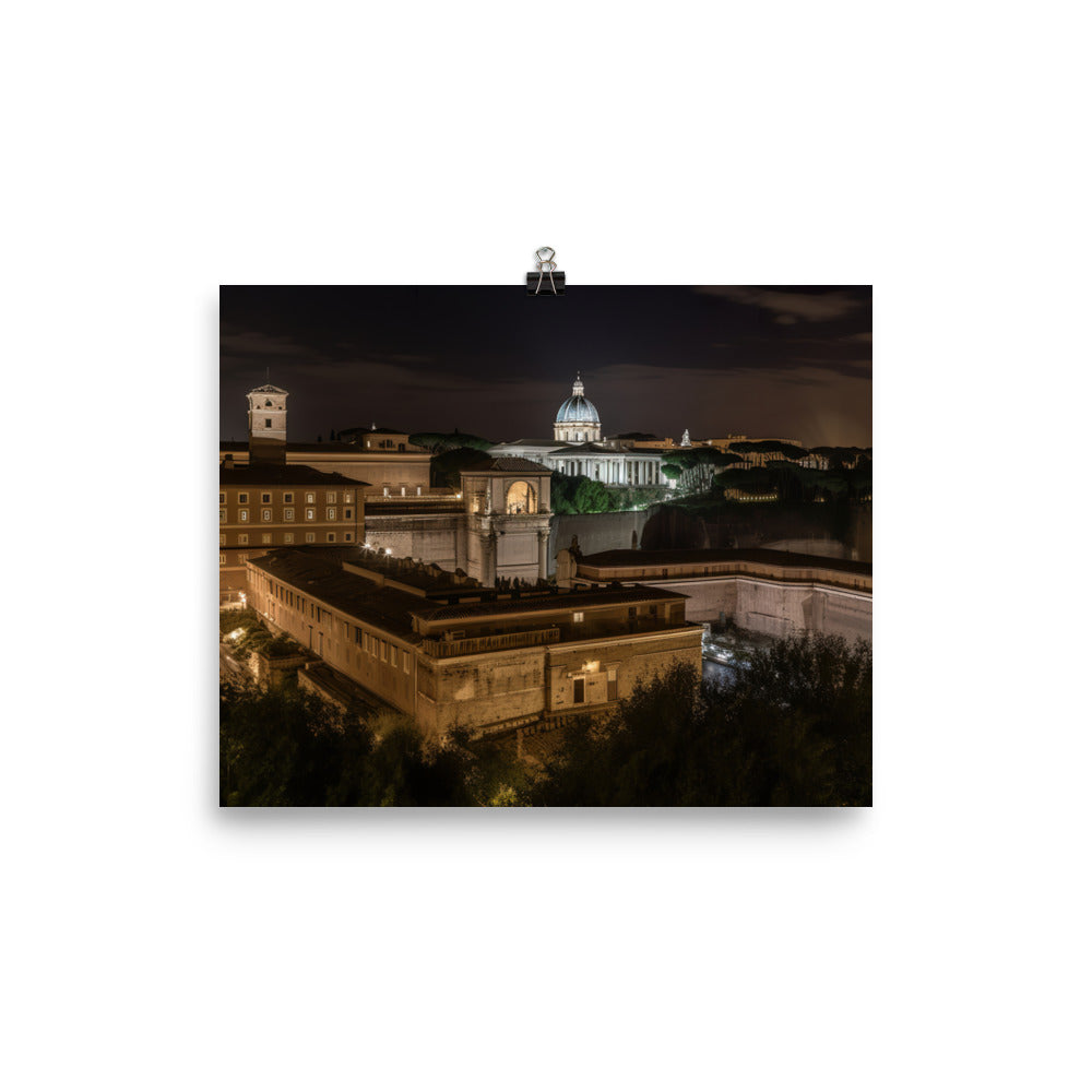 Rome by Night photo paper poster - Posterfy.AI