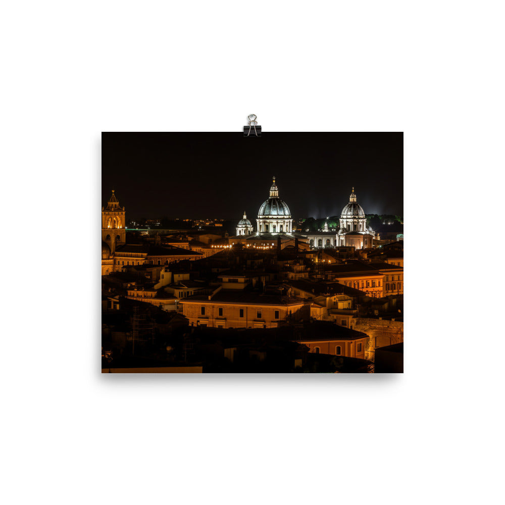 Rome at Night photo paper poster - Posterfy.AI