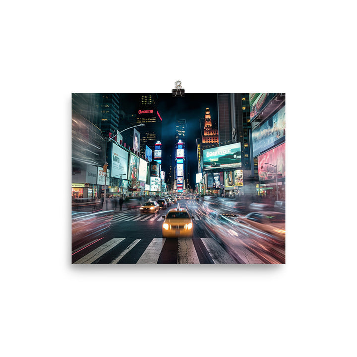 Times Square - Bright lights, big city photo paper poster - Posterfy.AI