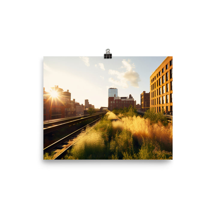 The High Line - A unique urban park in the sky photo paper poster - Posterfy.AI