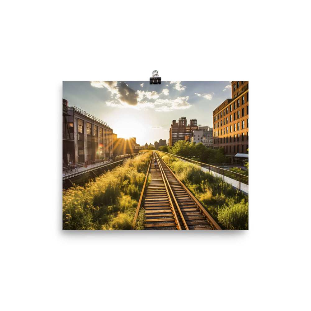 The High Line - A unique urban park in the sky photo paper poster - Posterfy.AI